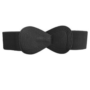 Women 8-shaped Elastic Belts Stretchy Leather Waistband Wide Stretch Women🐶